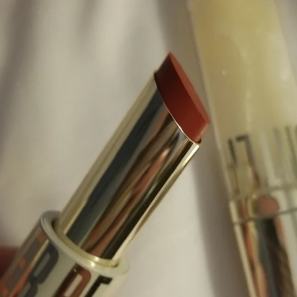 BOGO Beautycounter Red Lip Color In Cherry With Quartz Gloss - Picture 3 of 3